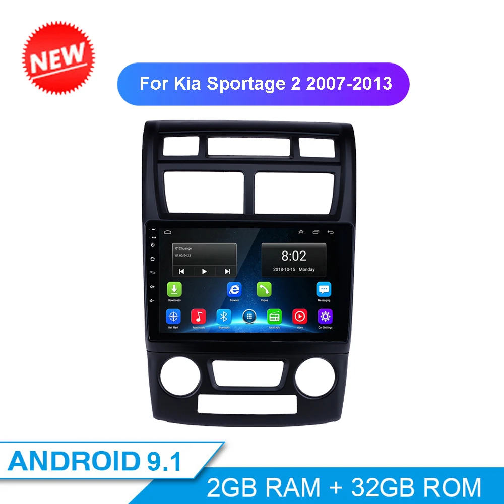 9 'ƈ din Android 1 автомобильный Радио мультимедийный видео плеер авторадио для Kia