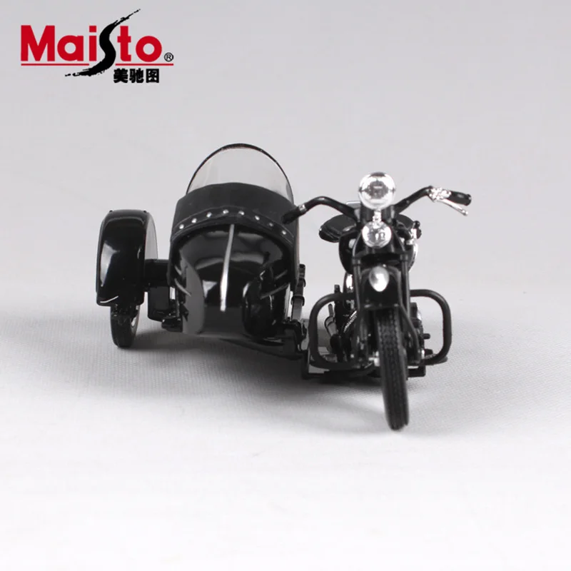 

Maisto 1:18 1948 side three rounds cross Harley original authorized simulation alloy motorcycle model toy car Collecting