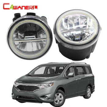 

Cawanerl For Nissan Quest Car H11 LED Bulb 4000LM Fog Light + Angel Eye DRL Daytime Running Light 12V 2011 2012 2013 2014