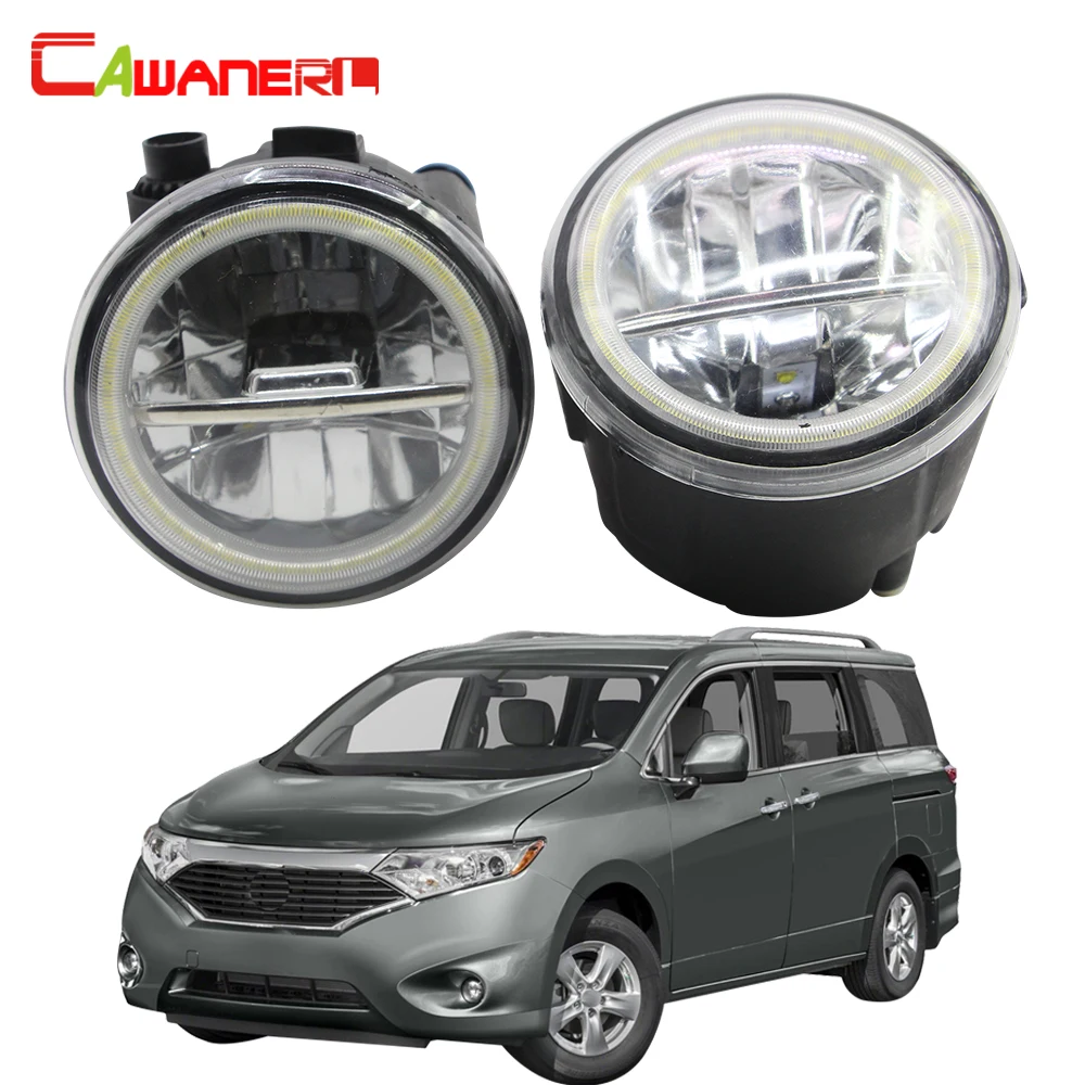 Cawanerl для Nissan Quest автомобиля H11 светодиодный лампы 4000LM туман светильник + Ангел