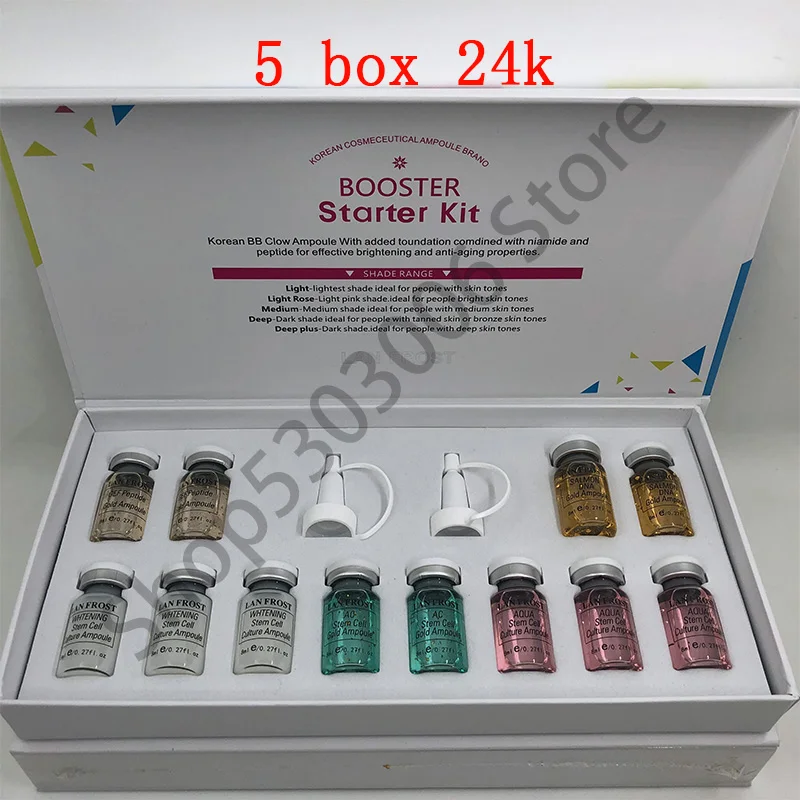 5 box 24k 12 шт./кор. смешанный набор bb крем ампулы Осветляющий bb крем-основа антивозрастная Сыворотка для стойкий Макияж bb Крем Сыворотка - Цвет: 5 box 24k