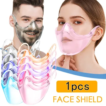 

1PCS Anti pm2.5 Face Mask Mascarilla Homologadar Durable Mask Face Shield Combine Plastic Reusable Clear Porta Mascarilla
