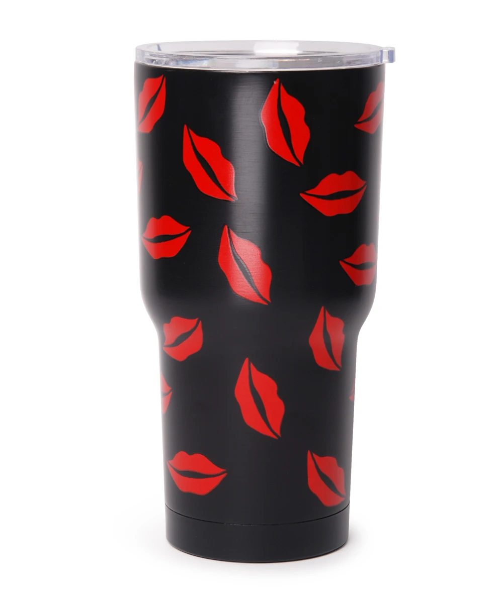 red lips Образец FDA 30 унций с двойными стенками Redlips из нержавеющей стали с изоляцией кактус тумблеры Подсолнух олень Bullskull Русалка стакан DOM109969 - Цвет: red lips