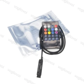 

Vogliovoi Music Voice Sensor Mini RF 3 Channels IR Remote RGB Controller Sound Sensitive For 5050 3528 LED Strip Light