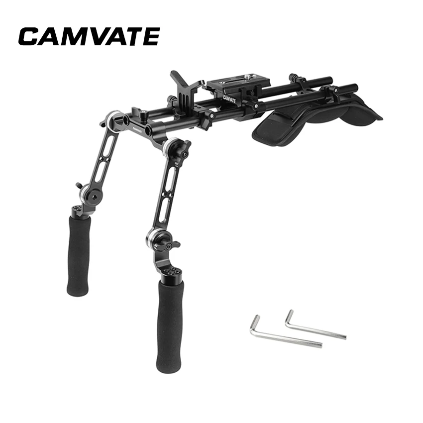 CAMVATE Pro плечевое крепление с основой Manfrotto QR и двойной розеткой удлинительные