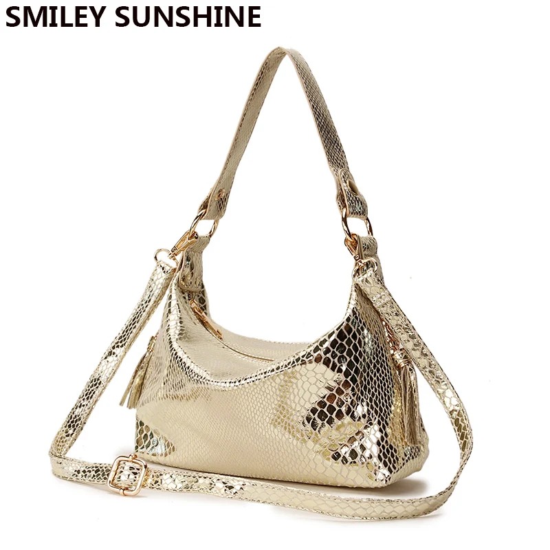 SMILEY SUNSHINE Роскошная золотая сумка мессенджер женские маленькие сумки модные Хобо