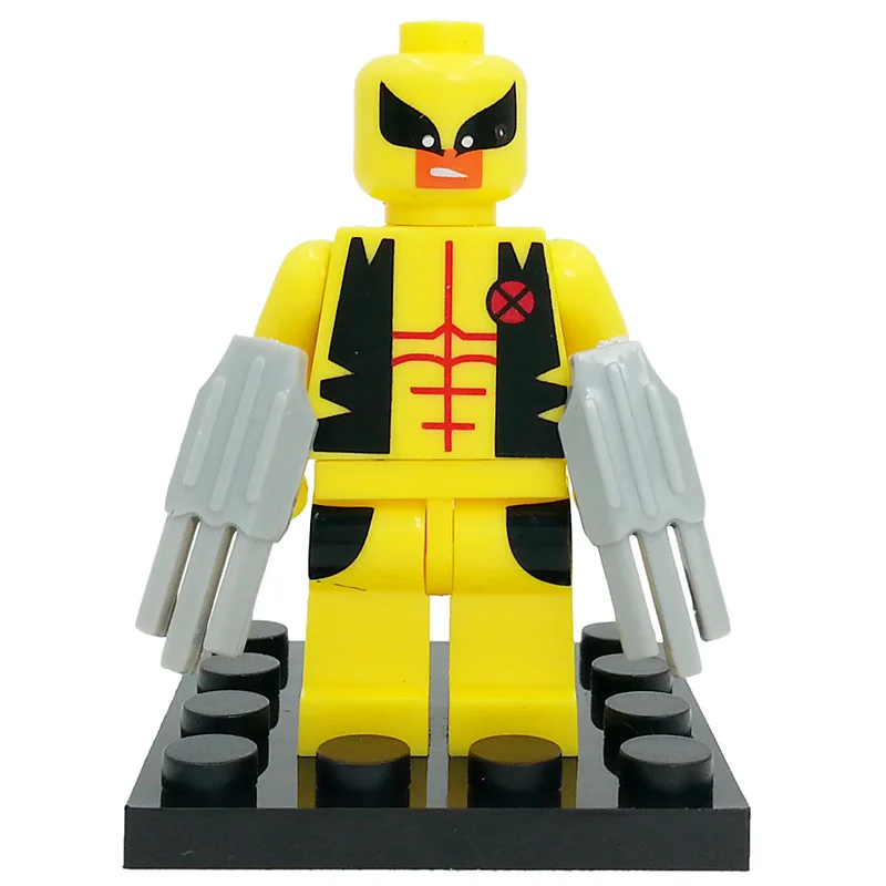 Один горячий Марвел Росомаха фигура X-men Logan Howlett супер герой строительные блоки наборы модели Кирпичи игрушки для детей - Цвет: G
