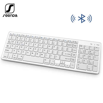 

SeenDa Bluetooth Keyboard Rechargeable Portable Wireless Keyboard with Number Pad Full Size Design for Laptop Desktop PC Tablet