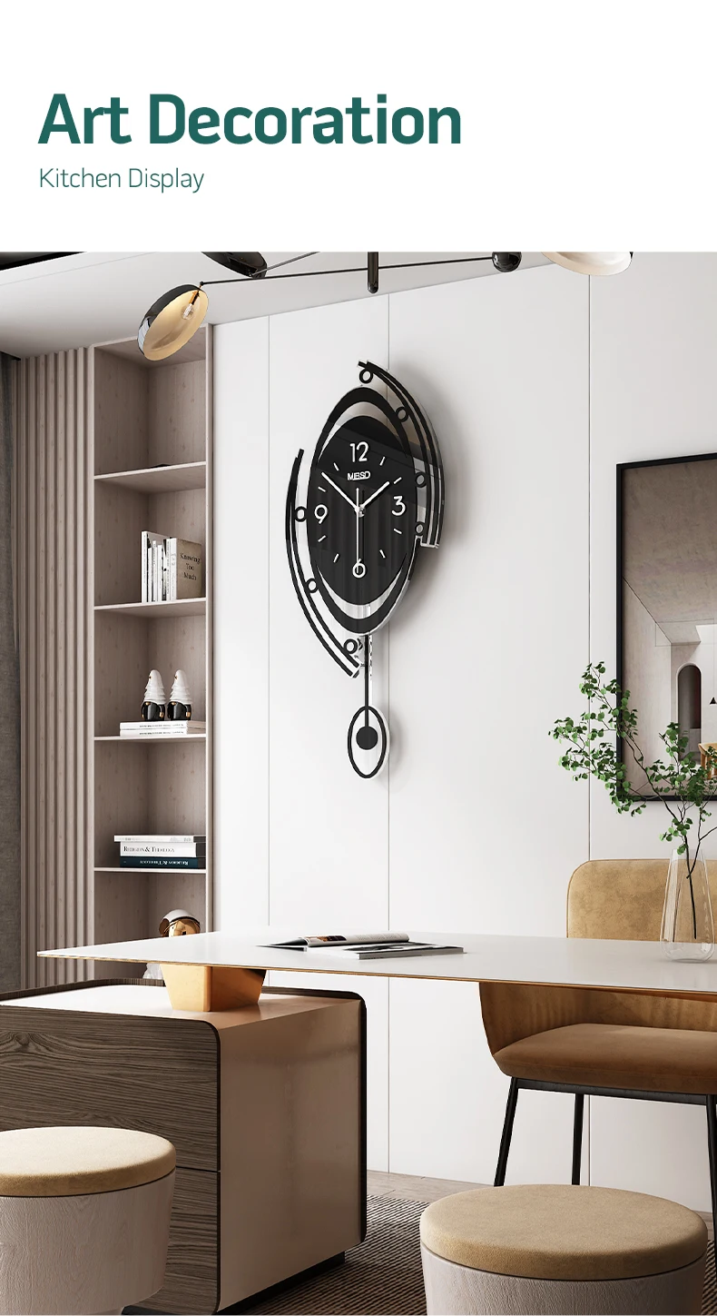 wall clock decor MEISD Decorative Wall Clock Pendulum Modern Design Wall Watch Decoration Home Quartz Creative Living Room Horloge Free Shipping peacock wall clock