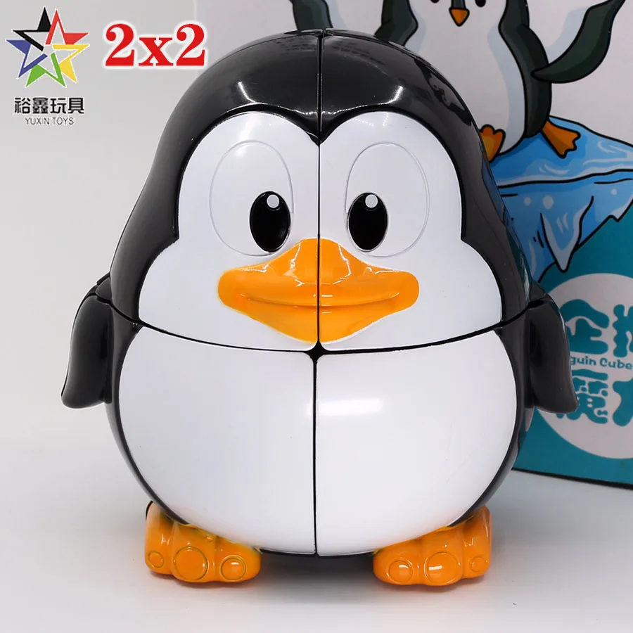 Magic cube puzzle  YuXin animal 2x2x2 puzzle cube Penguin professional cube cute lovely toys twist wisdom educational game