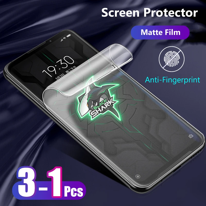 Per Xiaomi Black Shark 4 3 Pro Full Cover Matte Real Soft Hydrogel Film Nessuna Protezione Dello Schermo Del Gioco Glassato Per Impronte Digitali