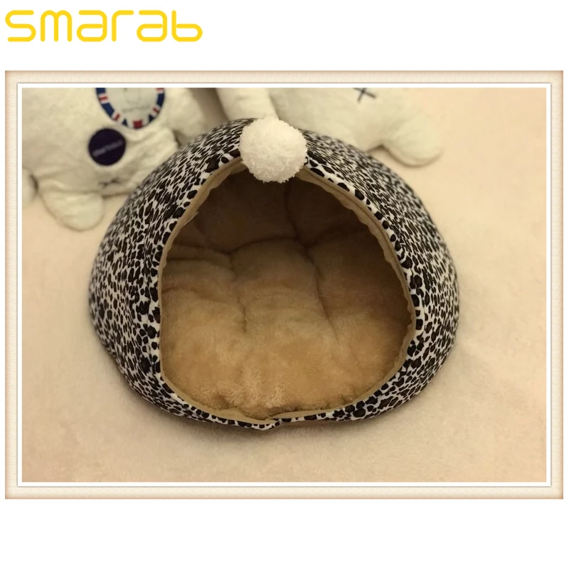 Leopard print Теплая кровать для собак, 3 цвета, машинная стирка, закрытый питомник, щенок, кошачий наполнитель, товары для собак, товары для домашних животных, дышащие - Цвет: Leopard print