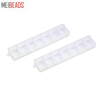 

MEIBEADS 152*34mm Rectangular 7-cell Storage Box Tangram Cases Jewelry Accessories Carrying Box for DIY Jewelry Making BD230