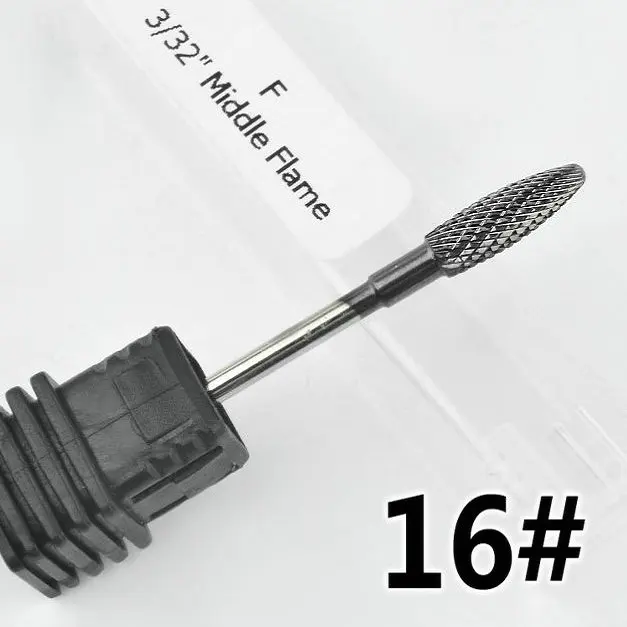 NO.16 Фреза для маникюра, твердосплавные сверла для ногтей, аксессуары для маникюрного станка, вращающиеся электрические пилки для ногтей, инструменты для дизайна ногтей - Цвет: NO.16