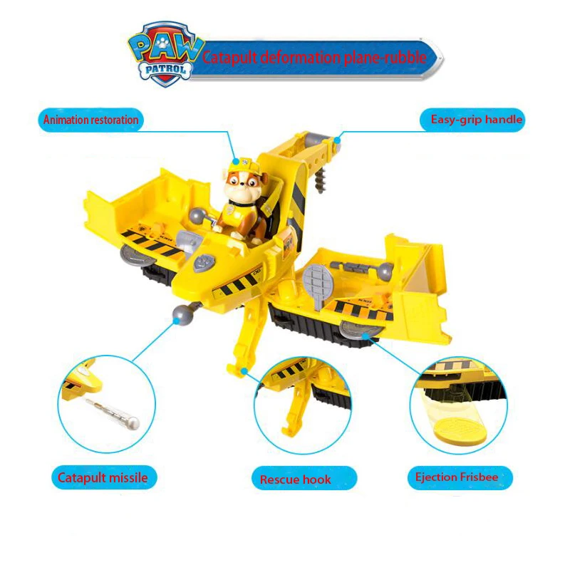 Оригинальные часы Щенячий патруль собачий автобус toweraircraft deformation aircraft rescue parking lot