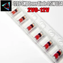 100 шт. 1/2W 1206 LL-34 0,5 W зенеровский диод 2/2. 2/2. 4/2. 7/3/3,3/3,6/3,9/4,3/4,7/5,1/5,6/6,2/6,8/7,5/8,2/9,1/10/11/12 V