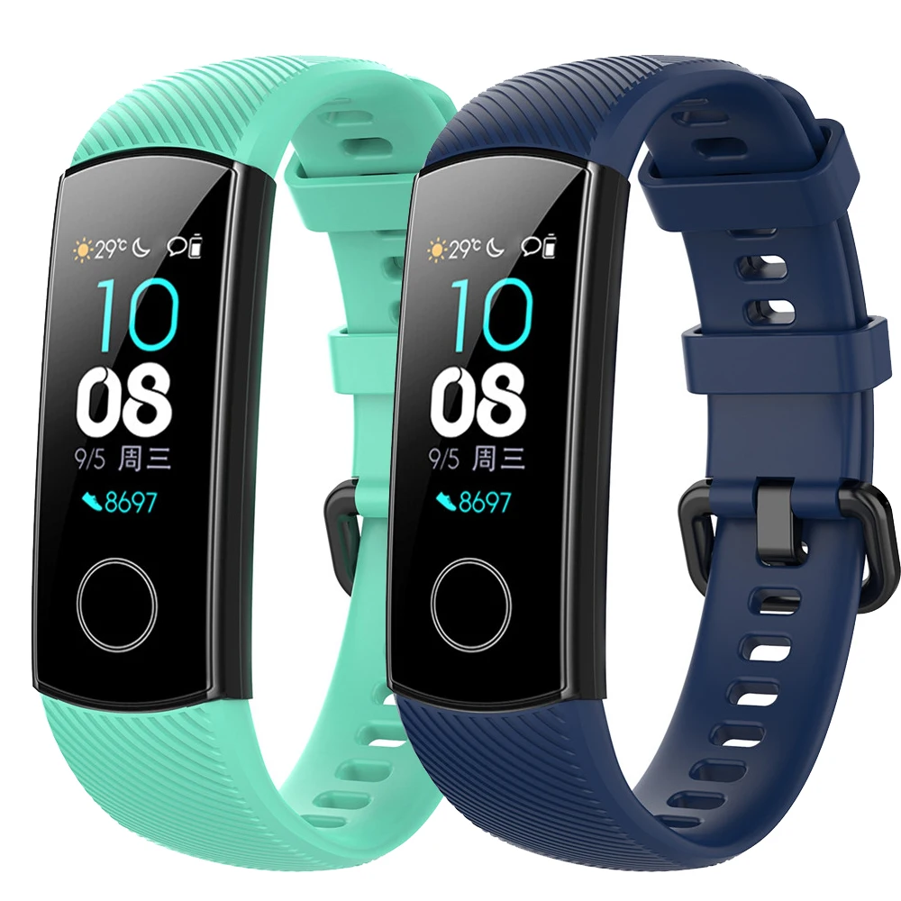 Черный силиконовый внешний спортивный ремешок для huawei honor Band 4 смарт часы браслет