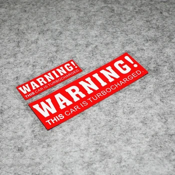

NO.S034 Reflective WARNING Stickers TURBOCHARGED Car Styling Modification Windshield Trunk Stickers and Decals
