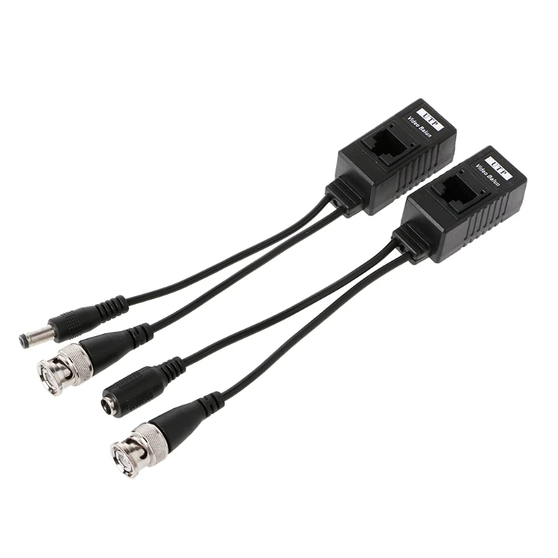  1 Pair BNC To RJ45 Passive Video Power + Audio Balun Transceiver For CCTV Camera Hotselling W91A - 4.00011E+12