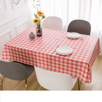 

Fashion Checkered Oil-proof Tablecloth Coffee Table Dining Table Waterproof Tablecloth Waterproof Printing Tablecloth Table Cove