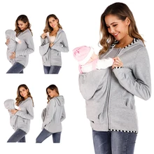 Coat Jackets Essential Kangaroo Winter Pullover Sweater Patchwork Multifunctional Female