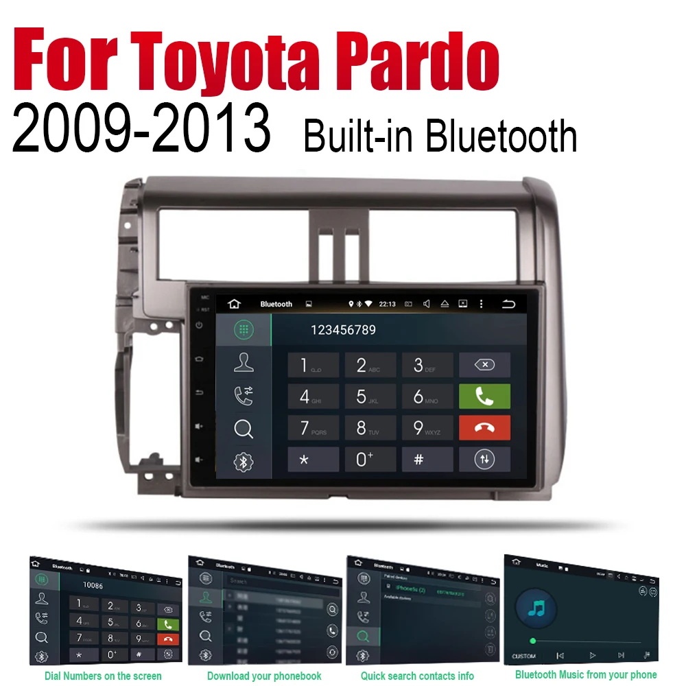 Автомагнитола ZaiXi Android 2 Din для Toyota Pardo / LC950 Prado 950 2009 ~ 2013 автомобильный