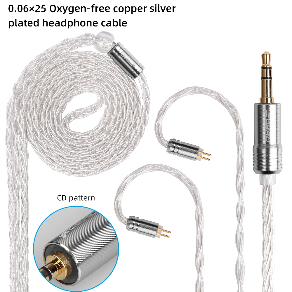 FDBRO 2,5/3,5/4,4 мм балансный кабель IE80 MMCX 2Pin A2DC IM 8 ядерный мини посеребренные компакт-дисков кабель для SE315 SE425 SE535 SE846 UE900
