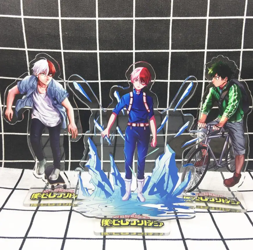 Мой герой Академия мидория Todoroki Bakugou фигурка на акриловой подставке настольное