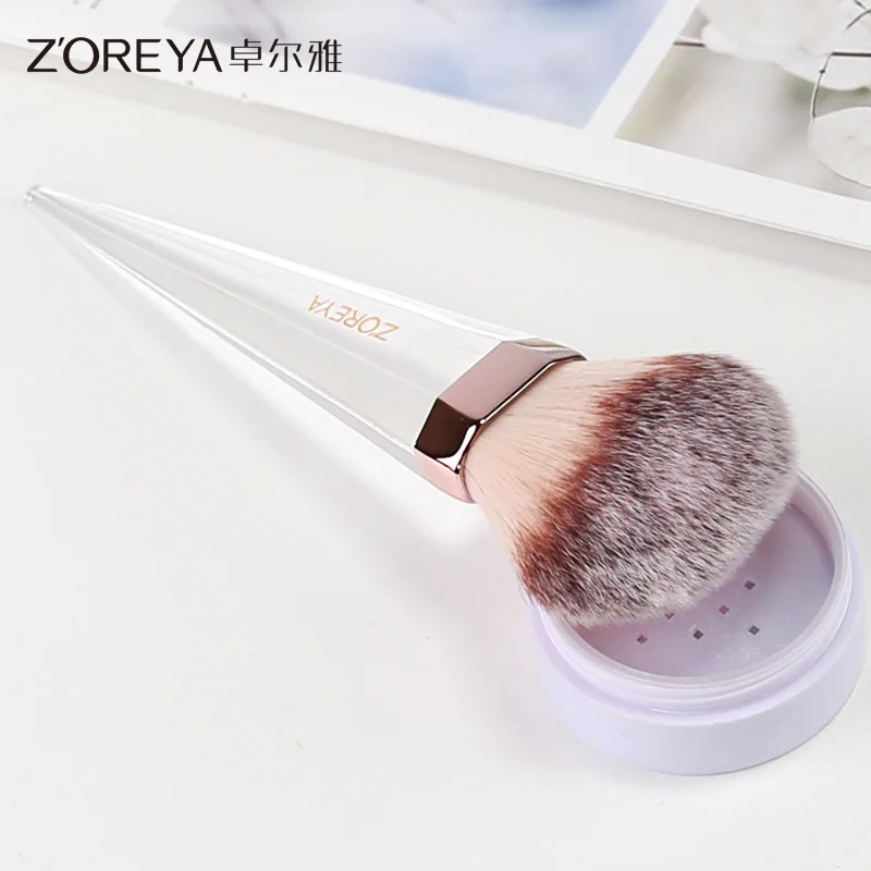 

ZOREYA High End Fashion Exquisite Crystal Handle Portable Blush Brush Beginner makeup Brush Cheek Blush Brush