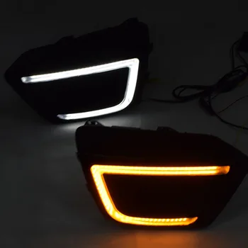 

Car LED Daytime Running Light Yellow Turn Signal Function 12V Car DRL Fog Lamp Decoration for Chevrolet Trax 2017 2018