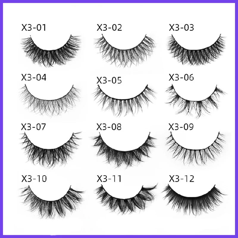 Ресницы волокна 10 пар высококачественные перекрестные драматические