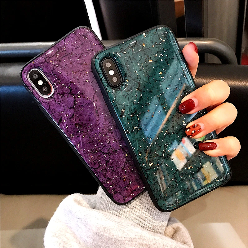 Чехол для Xiaomi Redmi 7A 7 8A Mi A3 9 Pro CC9 E Note 8 блестящий Мраморный | Мобильные телефоны и