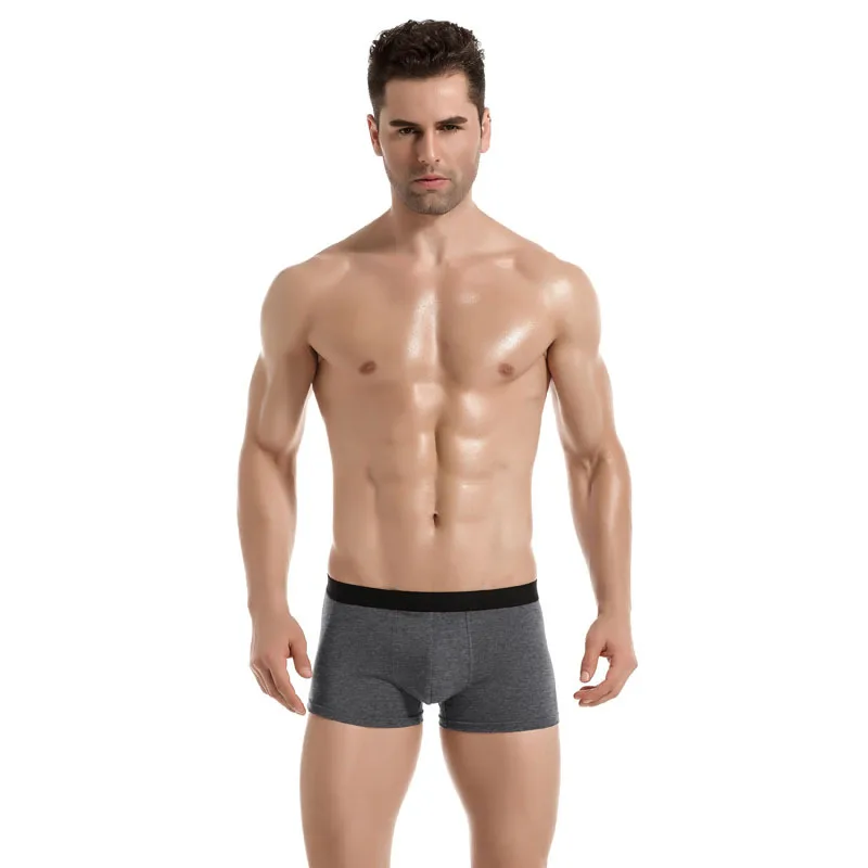 10PCS Men's Panties Underpants Man Boxer Mens Underwear Cotton Breathable  Solid Underpants Comfortable Plus Size Shorts 6