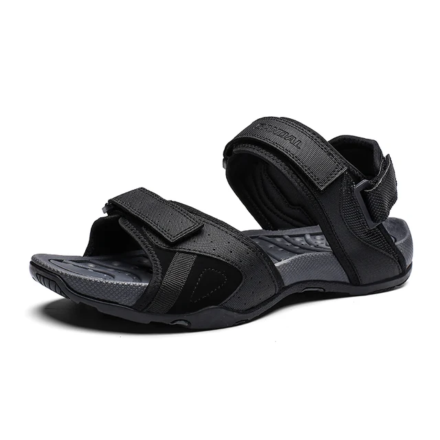 New Summer Men Shoes Classic Men Soft Sandals Breathable Roman Style Male Canvals Beach Sandals Water Shoes Large Size 46 Black