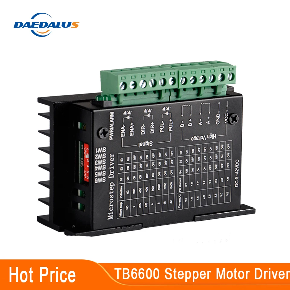 42/57 TB6600 4A CNC контроллер DC 9 42V шаговый двигатель драйвер Nema 17 двухфазный гибридный