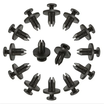 

50 Car Bumper Fasteners 6mm Nylon Plastic Buckle for Toyota Panel Clamp Fasteners