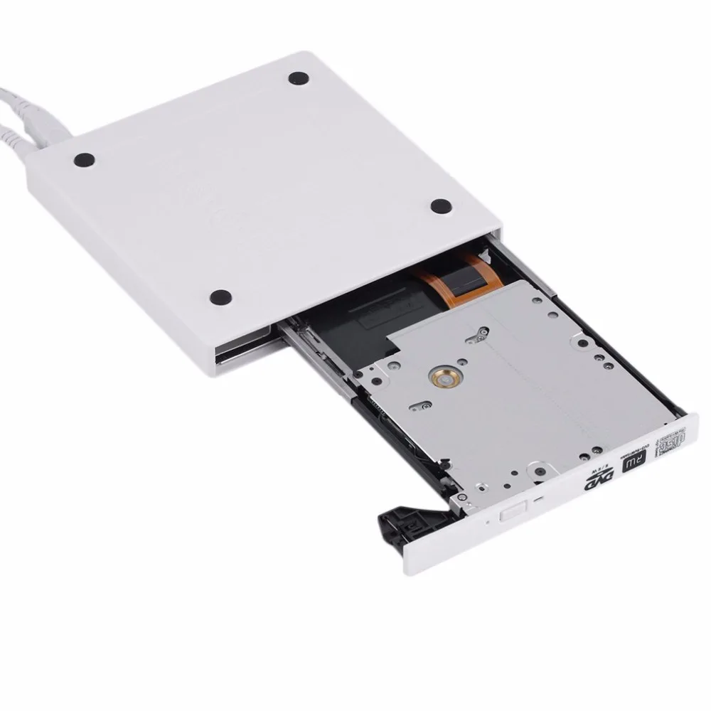 Супер тонкий USB 2,0 внешний CD+-RW DVD+-RW DVD-RAM горелка привод писатель для портативных ПК Черный Белый Горячая Акция Прямая