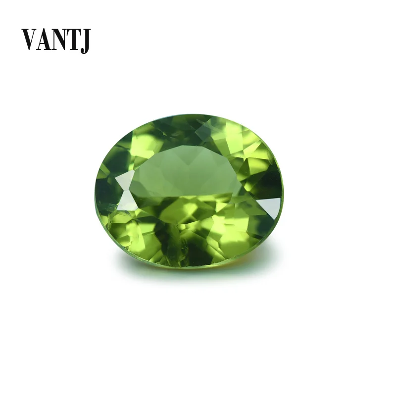 

VANTJ Natural Peridot Loose Gemstone Top Quality Oval Cut for Silver Gold Women Jewelry Random Delivery