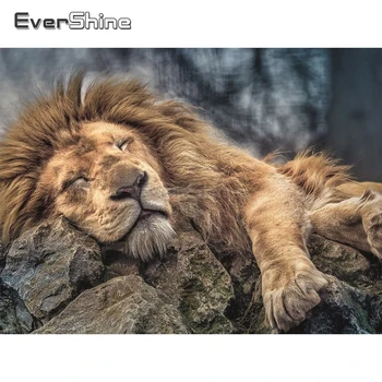 

EverShine 5D Diamond Painting Full Drill Square Lion Rhinestones Art Diamond Embroidery Sale Animals Cross Stitch Home Decor