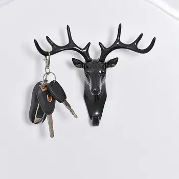 

Wall Hanging Hook American Deer Head Antlers Hook For Hanging Clothes Hat Scarf Key Deer Horns Hanger Rack Wall Decoration