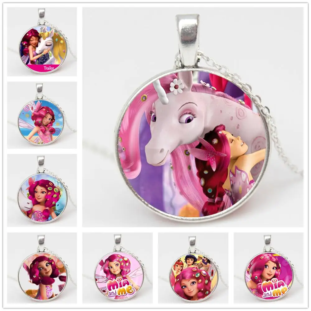 Новый мультфильм Аниме Миа и я стеклянная выпуклая круглая подвеска мужчины