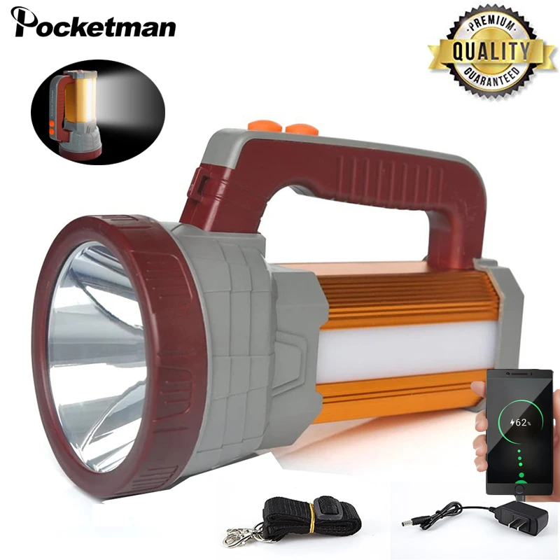 LED Taschenlampe USB Wiederaufladbar Handheld Suchscheinwerfer für Camping DEM LED Taschenlampe USB Wiederaufladbar Handheld Suchscheinwerfer für Camping DEM