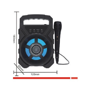 

Party audio portable wireless bluetooth speaker subwoofer support microphone karaoke colorful lights