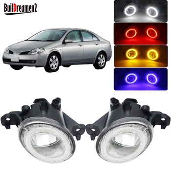 

2 Pieces Car Fog Light LED Angel Eye Daytime Running Light DRL Fog Lamp 4000LM 12V Styling For Nissan Primera P12 2001-2007