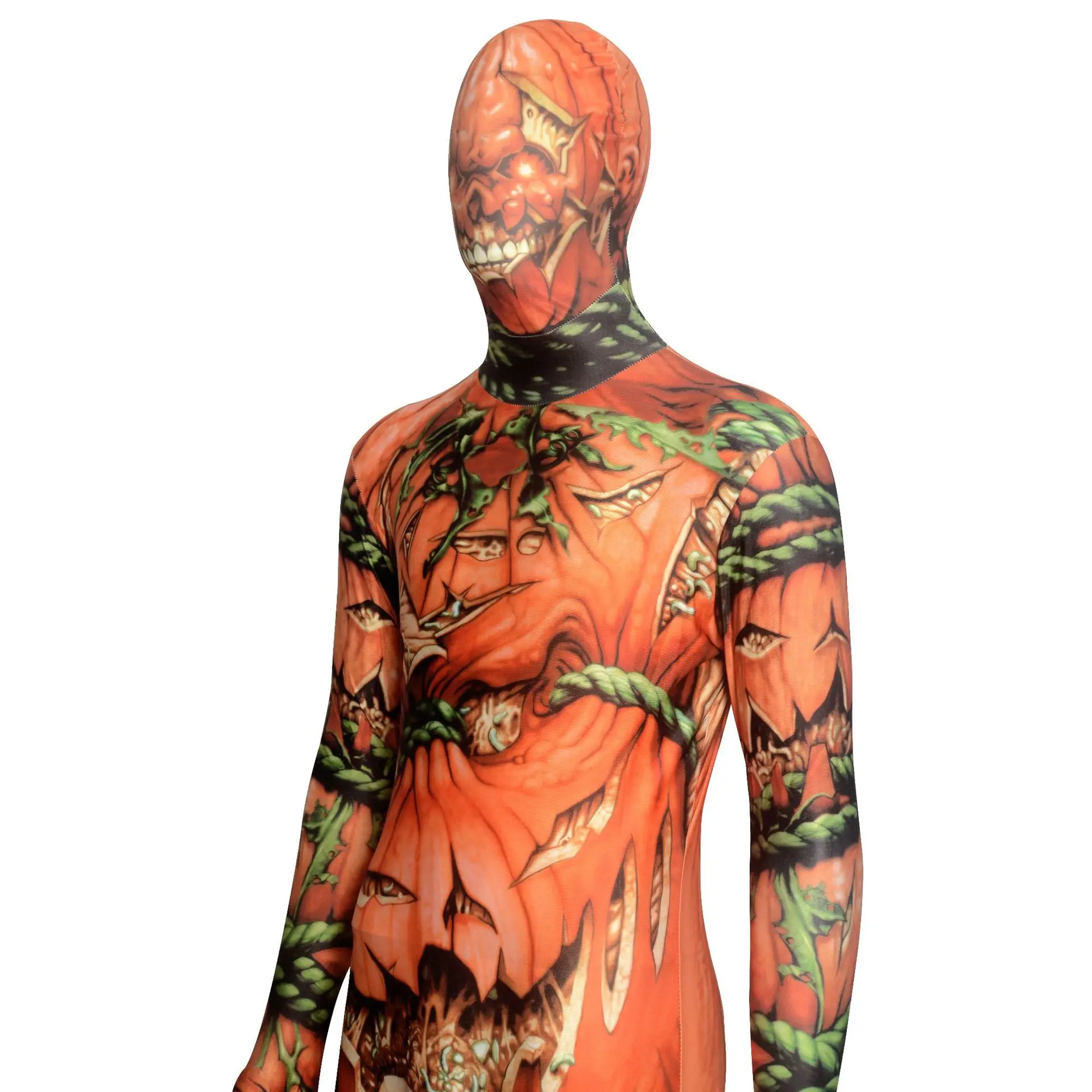 Хэллоуин Тыква череп Косплей Костюм Zentai ужас призрак фестиваль одежда для мужчин взрослых Аниме ролевые игры представление комбинезон