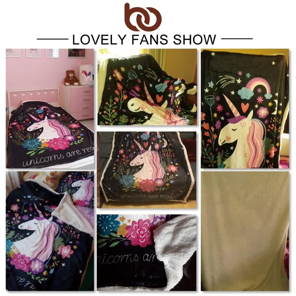 Постельные принадлежности на выход одеяло в виде единорога с цветочным рисунком