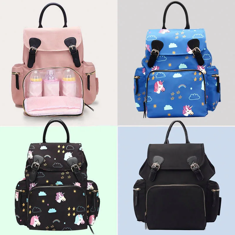 Сумка для подгузников, Детская сумка для пеленания, черная Большая вместительная водонепроницаемая сумка-Органайзер для детской коляски, сумка для беременных, рюкзак для мам