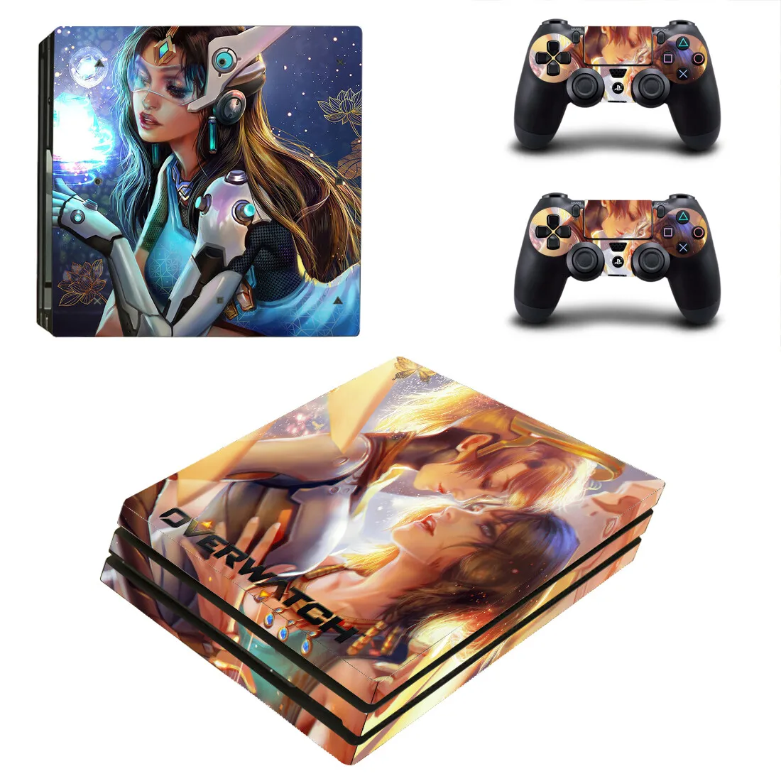 PS4 Pro Overwatch sticker PS 4 Play station 4 Pro виниловая кожа OW sticker s Pegatinas для playstation 4 Pro консоль и контроллер