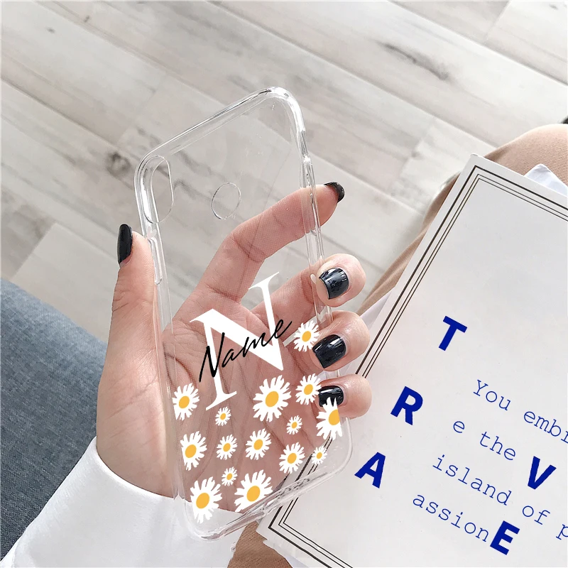 cute phone cases for samsung  Custom Name DIY Case For Samsung Galaxy A51 A71 A31 A21S A50 A70 A12 A32 A42 A52 A72 5G S21 S20 FE S10 S9 Clear Soft Phone Case silicone cover with s pen Cases For Samsung