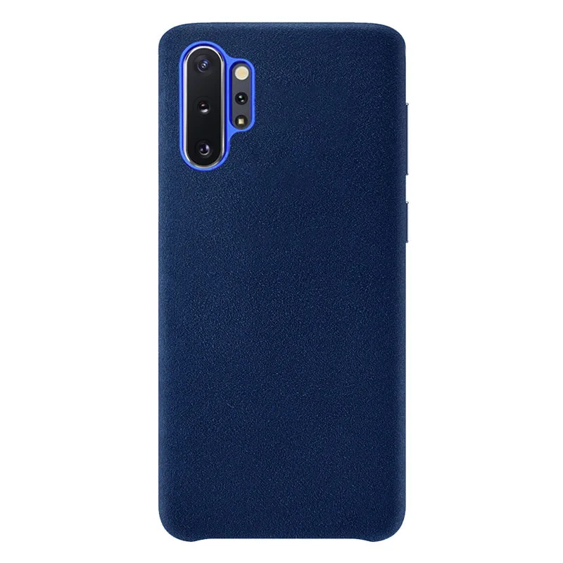 Для samsung Galaxy Note 10 Plus чехол из натуральной замши защитный чехол для samsung Note 10 9 S9 S10 Plus S10e чехол - Цвет: Синий